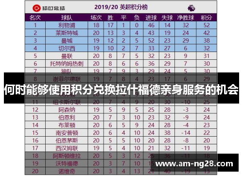 何时能够使用积分兑换拉什福德亲身服务的机会