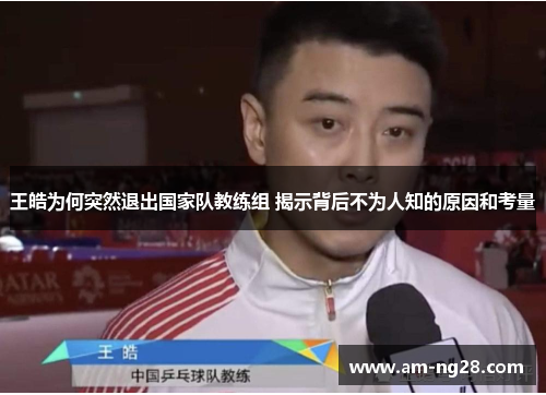 王皓为何突然退出国家队教练组 揭示背后不为人知的原因和考量